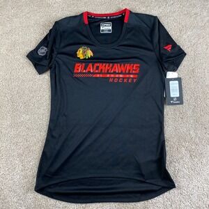 Fanatics Chicago Blackhawks NHL Authentic Pro Black Shirt Womens Medium NHLA0260
